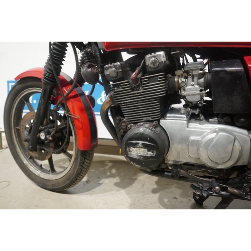 402 - Kawaski GT550 motorcycle. 1991. Good restoration project. Engine runs. Frame no- KZ550G-015159 Engin... 