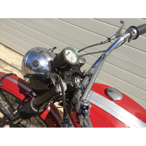 406 - Triumph TR25W Trophy motorcycle. 1970. Starts and runs. 250cc. In good original condition with the p... 