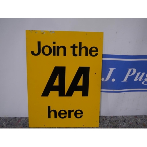 499 - AA 'Join Here' double sided sign 24x18