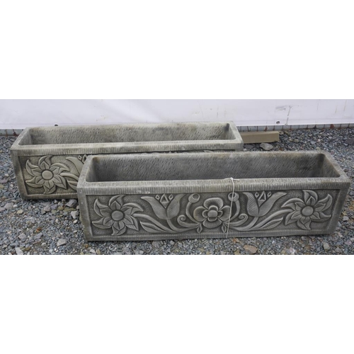 132 - 2 Rectangular troughs 10x39