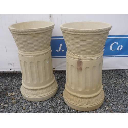 155 - Planters on plinths 31x18