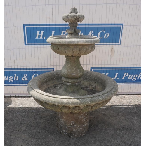 24 - Natural stone 2 tier water fountain 55