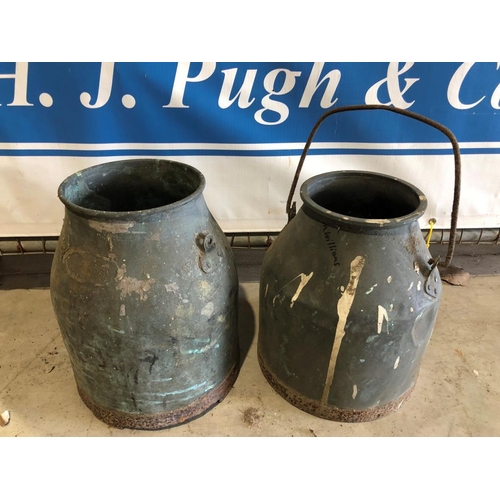 348 - 2 Copper milk buckets