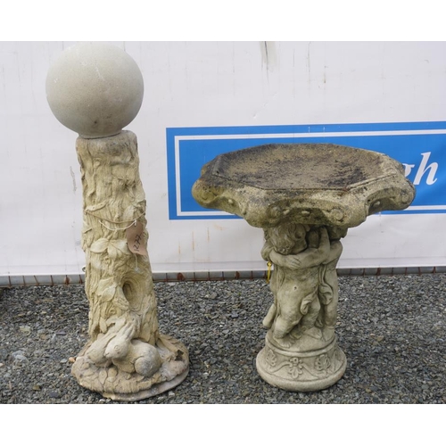 4 - Plinth with ball and birdbath