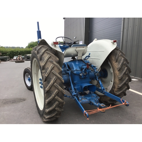 137A - Fordson Major new performance tractor, 4 cylinder Diesel engine, stars and runs well. Original tin w... 
