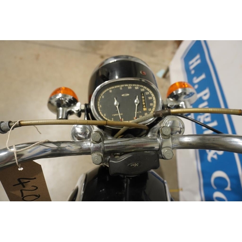 420 - Honda CB72 motorcycle. 1963. Re-registered in 2018. 248cc. Engine no. CBM72-314778. Frame No. CBM72-... 