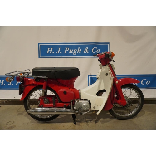 422 - Honda 50 moped. 1978. Starts and runs. Low mileage. Very tidy. Reg. VPC 611S. V5