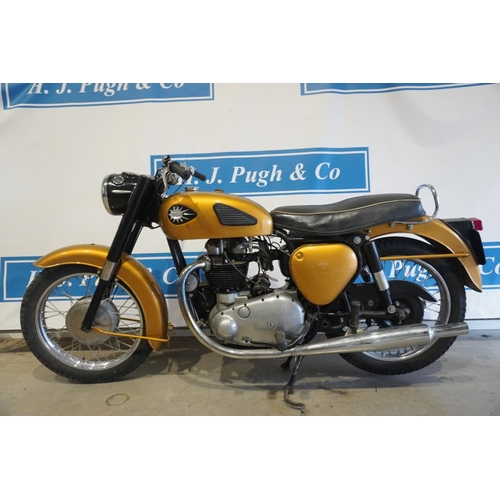 427 - BSA A10 650cc motorcycle. 1960. Runs. Frame no. GA7-10678. Engine no. DA10-12897. Reg. 972 UYJ. V5