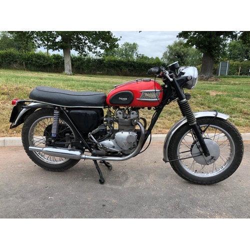 428 - Triumph Tiger 90 motorcycle. 350cc. 1963. Runs. Frame no. H30068. Engine no. T90-H30068. Reg. BHW 19... 