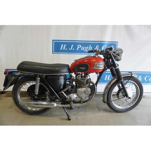 428 - Triumph Tiger 90 motorcycle. 350cc. 1963. Runs. Frame no. H30068. Engine no. T90-H30068. Reg. BHW 19... 