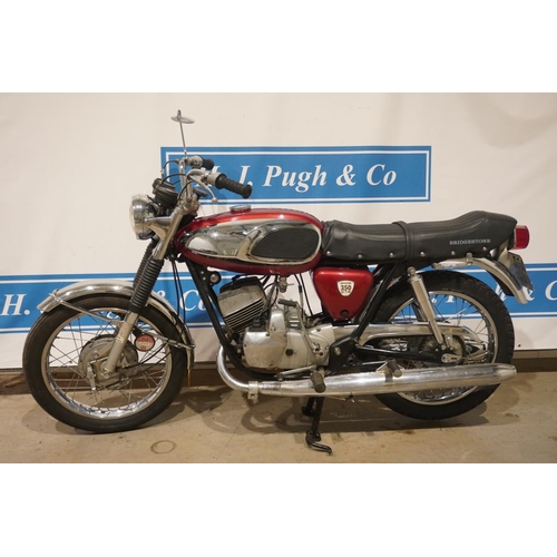 434 - Bridgestone 350GTR motorcycle. 1969. Frame no. 21V04255. Engine no. NA10 4354. c/w old MOT papers. R... 