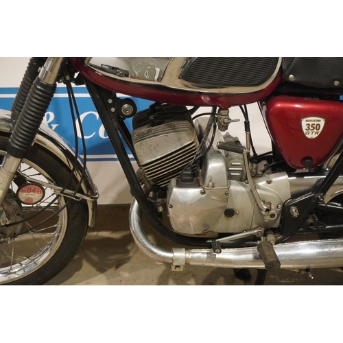 434 - Bridgestone 350GTR motorcycle. 1969. Frame no. 21V04255. Engine no. NA10 4354. c/w old MOT papers. R... 