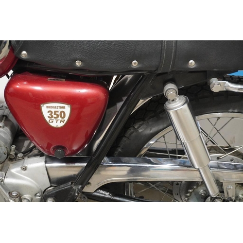 434 - Bridgestone 350GTR motorcycle. 1969. Frame no. 21V04255. Engine no. NA10 4354. c/w old MOT papers. R... 