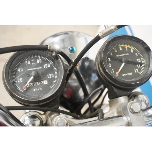 434 - Bridgestone 350GTR motorcycle. 1969. Frame no. 21V04255. Engine no. NA10 4354. c/w old MOT papers. R... 