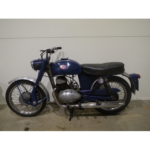 436 - Greeves 324cc motorcycle. 1965. Frame no. 32DCX107. Engine no. 222D1488 c/w spare parts list, spare ... 