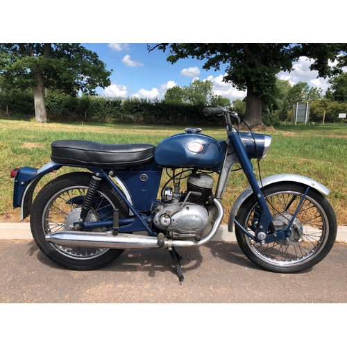 436 - Greeves 324cc motorcycle. 1965. Frame no. 32DCX107. Engine no. 222D1488 c/w spare parts list, spare ... 