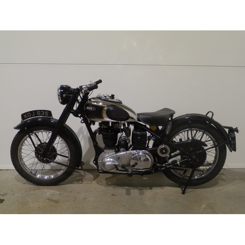 437 - Ariel NG motorcycle. 1950. 350cc. Frame no. AB2406. Engine no. A6135. Good engine compression. This ... 