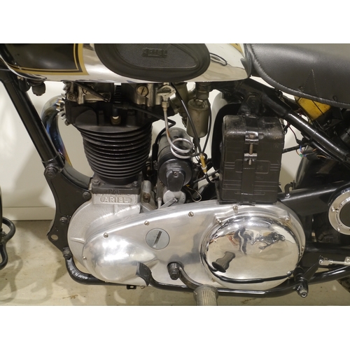 437 - Ariel NG motorcycle. 1950. 350cc. Frame no. AB2406. Engine no. A6135. Good engine compression. This ... 