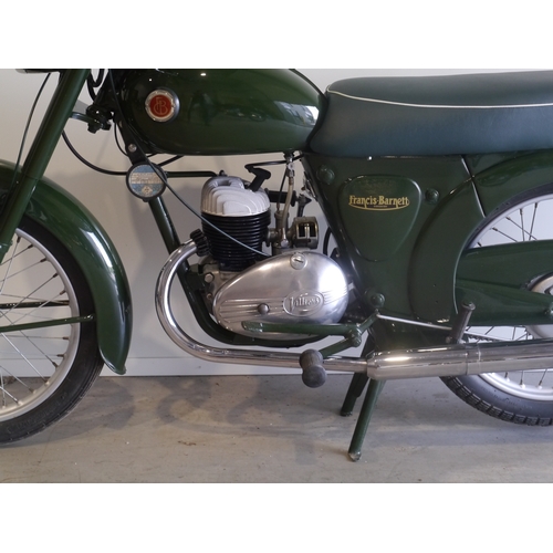 438 - Francis Barnett Plover 78 motorcycle. 1958. 147cc. c/w loads of paperwork. Starts and runs. Frame no... 