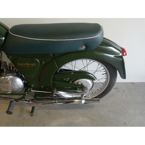 438 - Francis Barnett Plover 78 motorcycle. 1958. 147cc. c/w loads of paperwork. Starts and runs. Frame no... 