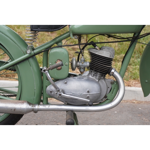 442 - BSA Bantam D1 Hardtail motorcycle. 1950. 125cc. Matching engine and frame numbers. C/w certificate o... 