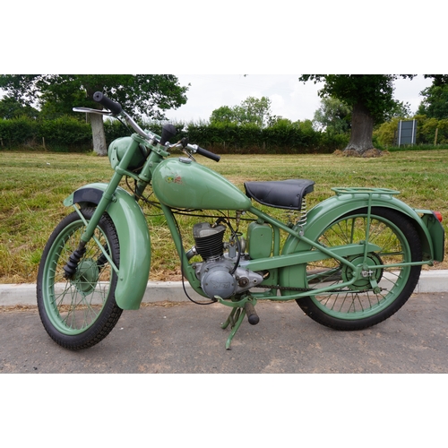 442 - BSA Bantam D1 Hardtail motorcycle. 1950. 125cc. Matching engine and frame numbers. C/w certificate o... 