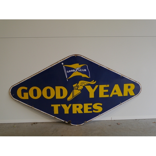 469A - Diamond shaped Goodyear enamel sign 39x72