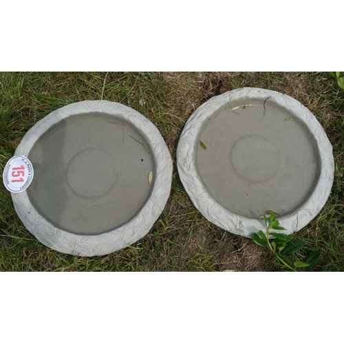 151 - Bird baths x 2