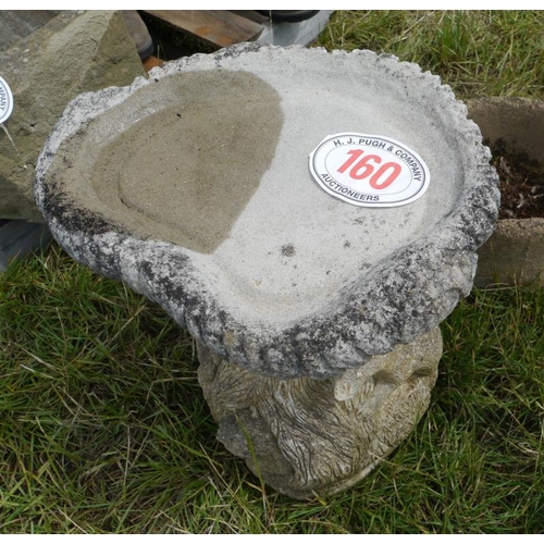 160 - Bird bath & planter