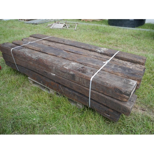 196 - 12 Reclaimed railway sleepers +VAT