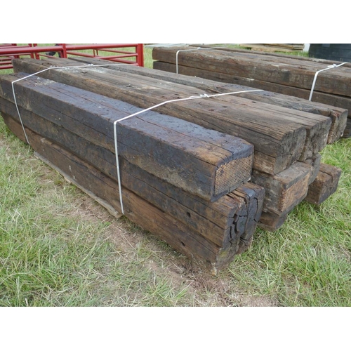 197 - 12 Reclaimed railway sleepers +VAT