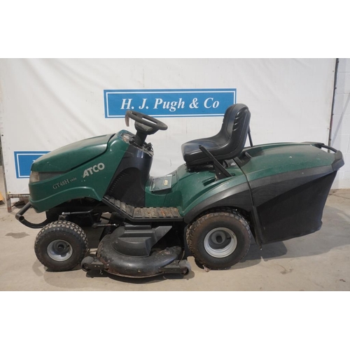 215 - Atco GT48H twin ride on mower and collector +VAT