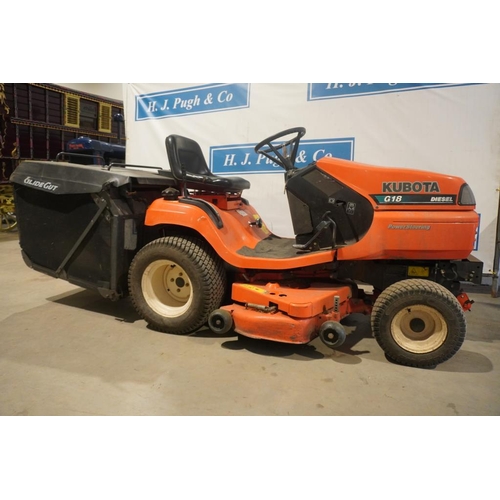 217 - Kubota G18 diesel ride on mower. Power steering. Starts and runs