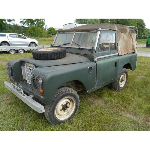 243 - Land Rover Series 90 soft top. Reg. VYJ 92S. No V5