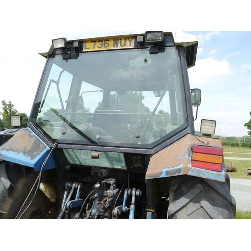 246 - Ford 7840 tractor. In regular use off local farm. Believed 11,000hrs. GWO. (Not including hedge trim... 