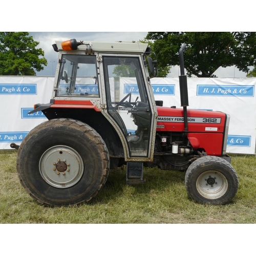 267 - Massey Ferguson 362 tractor. 12/12 gearbox, grass tyres. Runs and drives well. No V5 +VAT