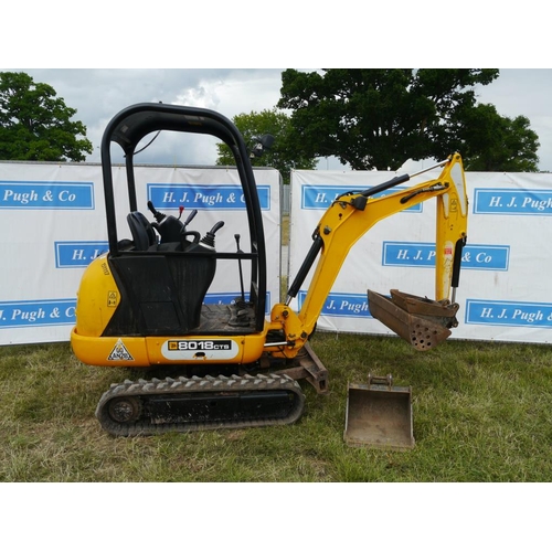 268 - JCB 8018 CTS 2015 digger with grader bucket, 12