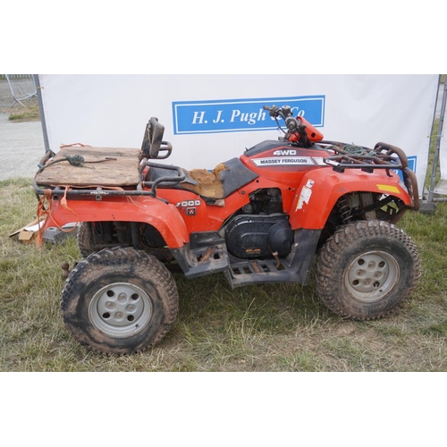 275 - Massey Ferguson 700D quad bike, no battery +VAT