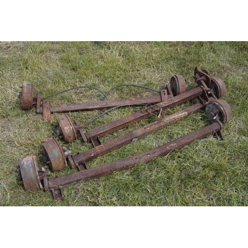 287 - 4 Trailer axles