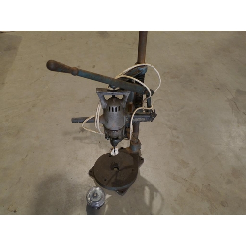 66 - Pillar drill stand with Wolf drill and timer