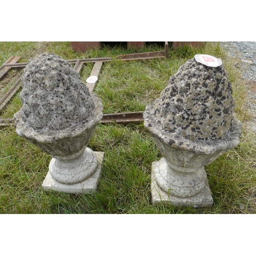 157 - Acorn pillar tops x 2 22.5