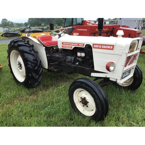 248 - David Brown Selectomatic 780 livedrive tractor. Reg. KEP 836.