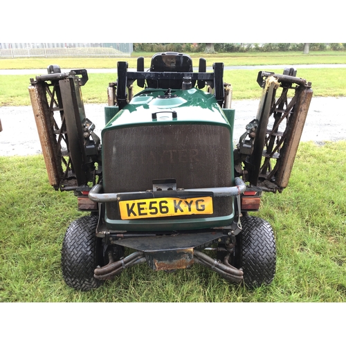 307 - Hayter gang mower, Ex council, road registered. Head gasket gone. No V5