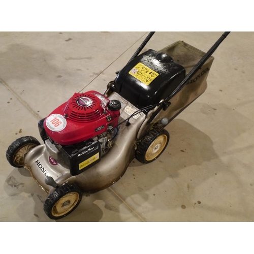 106 - Honda 12G easy start mower +VAT