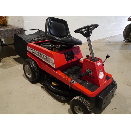 75 - Lawnflite 8HP ride on mower. Model 504. 30