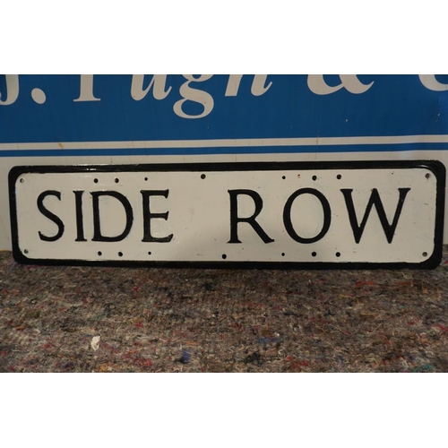 582 - Side row tin street sign 29x7