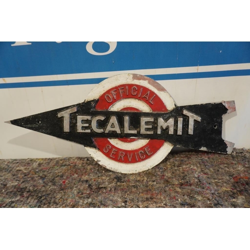 587 - Tecalemit official service cast aluminium sign