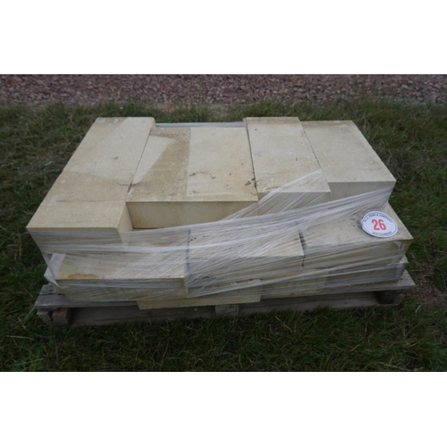 26 - Bathstone blocks +VAT