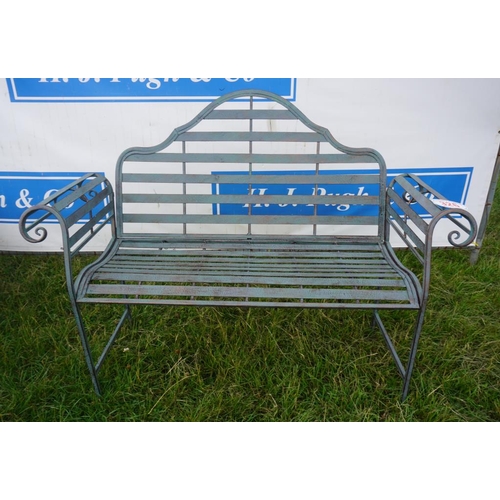 326 - Metal garden bench 55