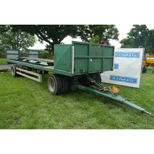 898 - 4 Wheeled drag trailer 24ft, air brakes